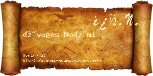 Üveges Noémi névjegykártya