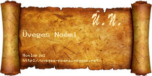 Üveges Noémi névjegykártya